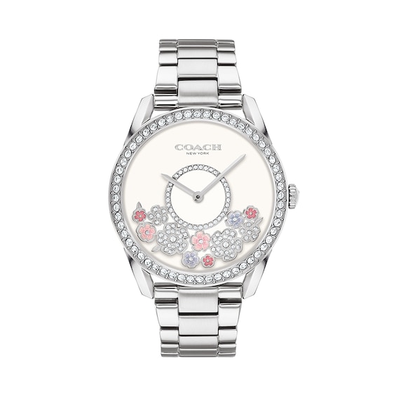 Previously Owned - Ladies' Coach Preston Crystal Accent Watch with White Dial (Model: 14503775)