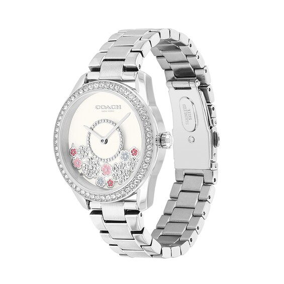 Previously Owned - Ladies' Coach Preston Crystal Accent Watch with White Dial (Model: 14503775)