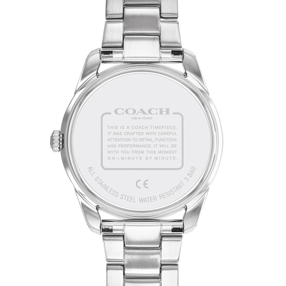 Previously Owned - Ladies' Coach Preston Crystal Accent Watch with White Dial (Model: 14503775)