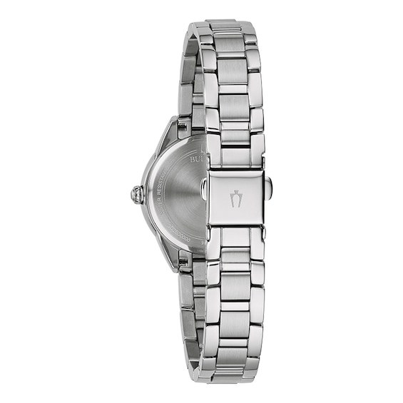 Previously Owned - Ladies' Bulova Sutton Blue Dial and Diamond Accent Watch in Stainless Steel (Model 96P250)