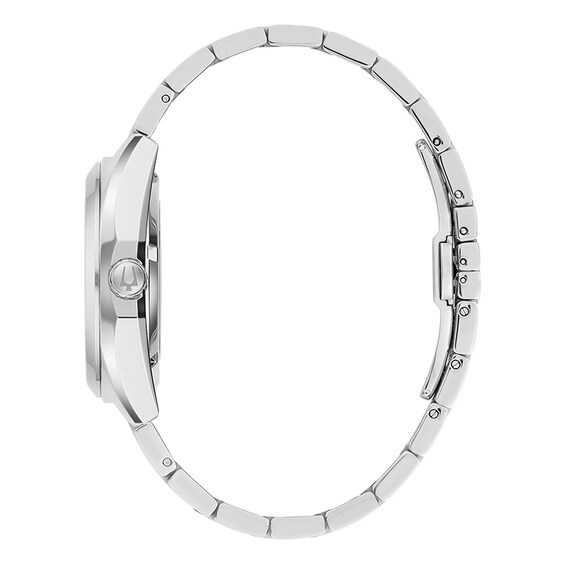 Previously Owned - Men's Bulova Surveyor Green Dial Watch in Stainless Steel (Model 96B429)