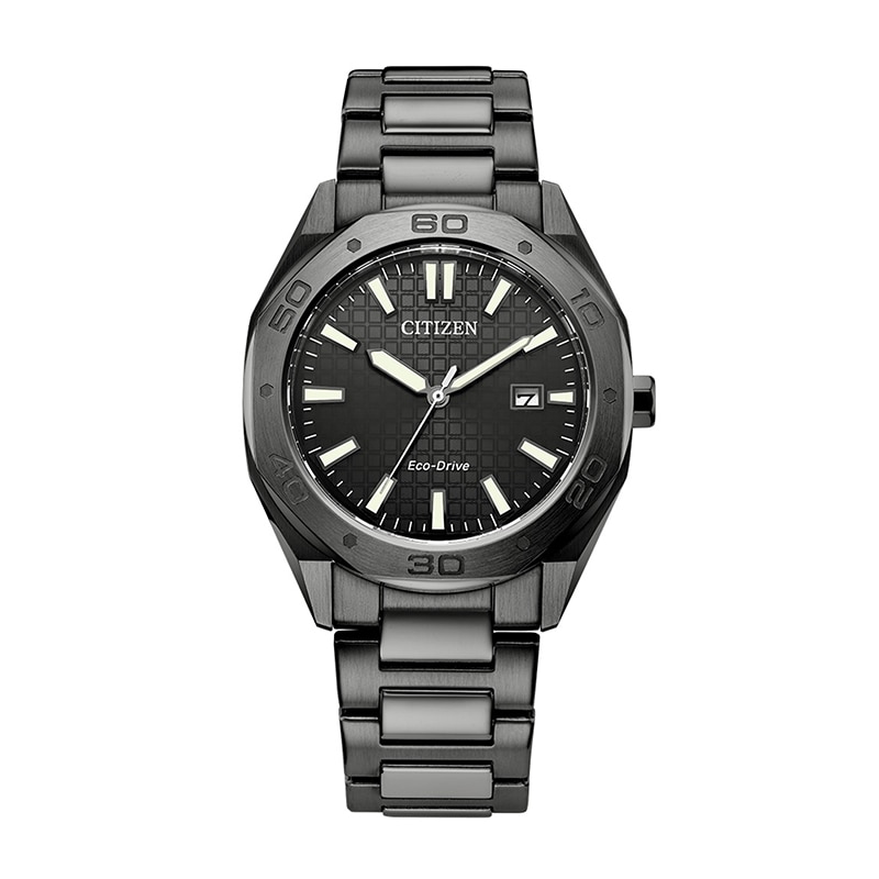 Main Image 1 of Previously Owned - Men's Citizen Eco-Drive® Weekender Grey IP Watch with Grey Dial (Model: BM7637-81H)