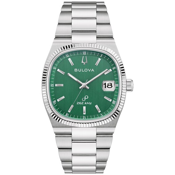 Previously Owned - Men's Bulova Super Seville Watch with Square Green Dial (Model: 96B439)