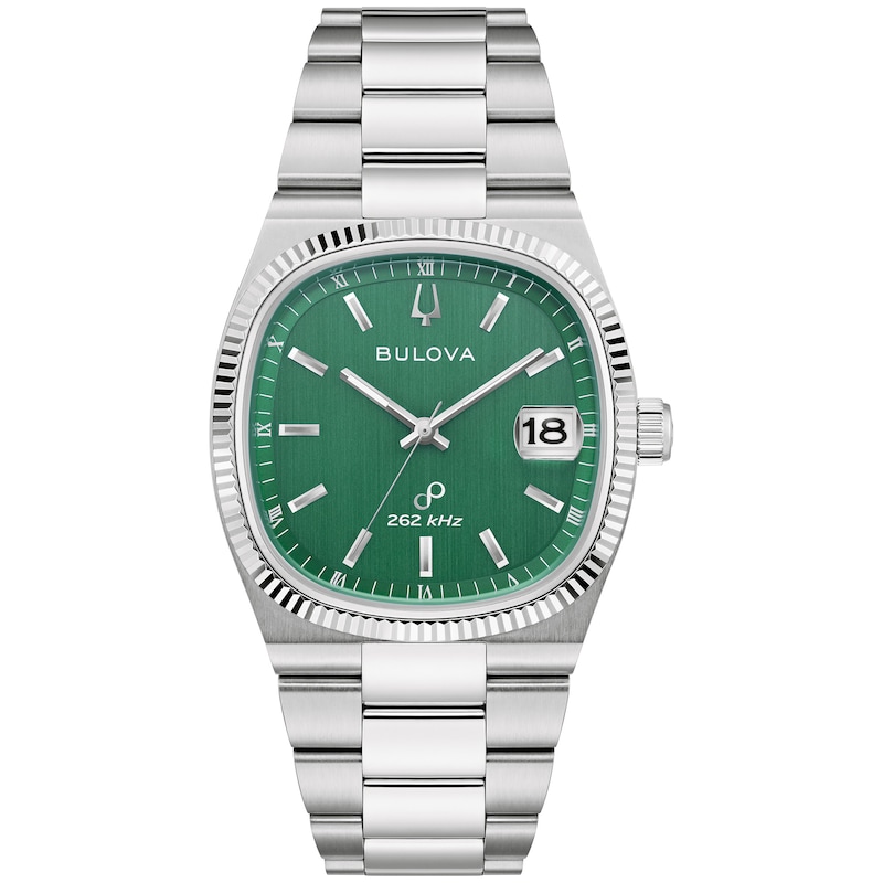 Main Image 1 of Previously Owned - Men's Bulova Super Seville Watch with Square Green Dial (Model: 96B439)
