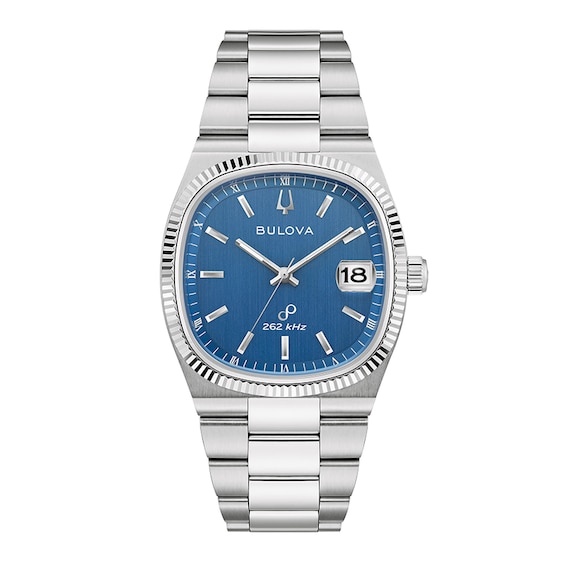 Previously Owned - Men's Bulova Super Seville Watch with Square Blue Dial (Model: 96B440)