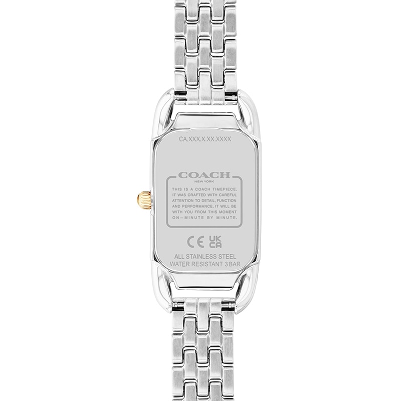Main Image 3 of Previously Owned - Ladies' Coach Cadie Two-Tone IP Watch with Rectangular White Dial (Model: 14504172)