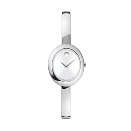 Previously Owned - Ladies' Movado Museum® Bangle Watch with Silvery-White Sunray Dial (Model: 608070)