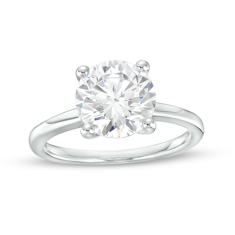 Main Image 1 of Previously Owned - 3 CT. Lab-Grown Diamond Solitaire Engagement Ring in 14K White Gold (I/SI2)