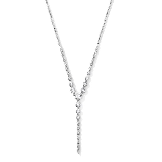 Previously Owned - 1 CT. T.w. Lab-Grown Diamond "Y" Necklace in 10K White Gold (F/Vs2)