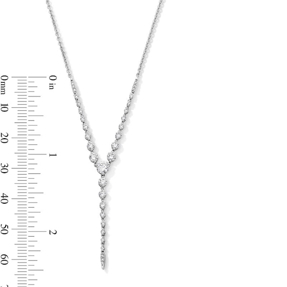 Previously Owned - 1 CT. T.w. Lab-Grown Diamond "Y" Necklace in 10K White Gold (F/Vs2)