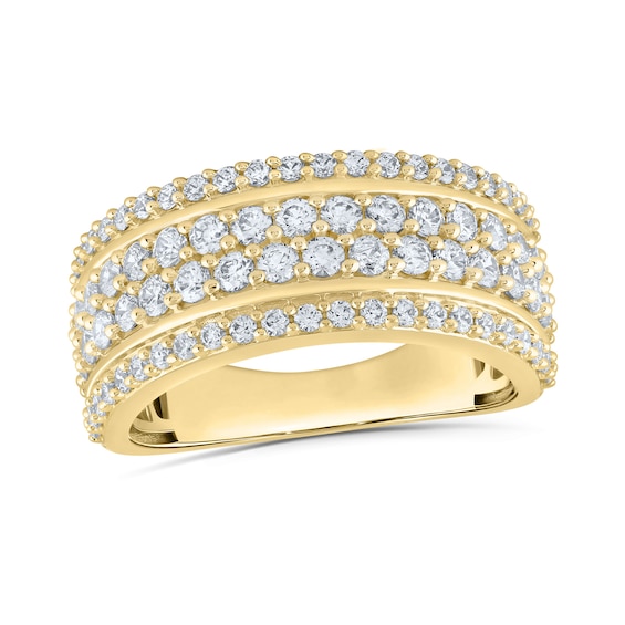 Previously Owned - 2 CT. T.w. Lab-Grown Diamond Multi-Row Band in 10K Gold (F/Vs2)