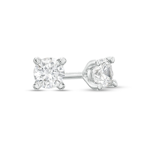 Previously Owned - 1/4 CT. T.w. Diamond Solitaire Stud Earrings in 14K White Gold (I/I1)