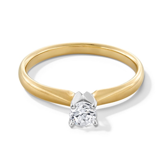 Previously Owned - 1/4 CT. Diamond Solitaire Engagement Ring in 14K Gold (I/I2)