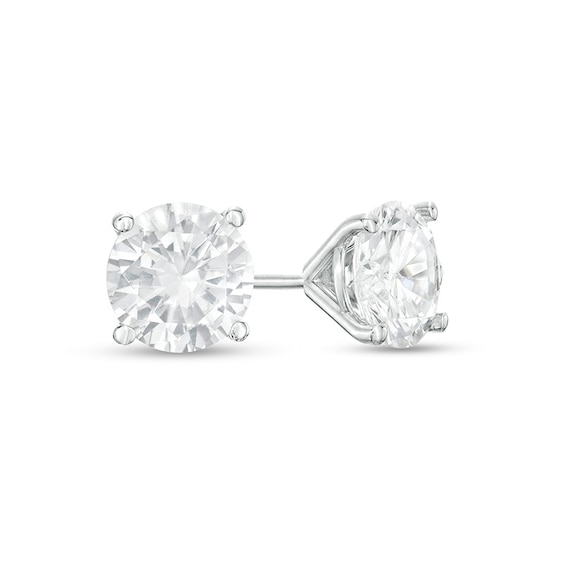 Previously Owned - 2 CT. T.w. Diamond Solitaire Stud Earrings in 14K White Gold (J/I2)