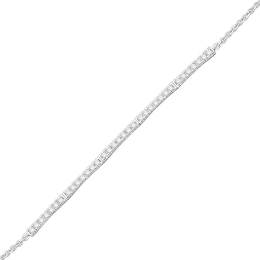 Previously Owned - 1/2 CT. T.W. Diamond Five Bar Bolo Bracelet in 10K White Gold
