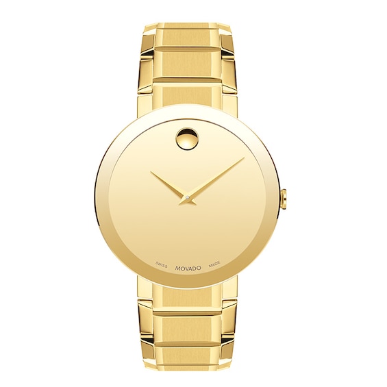Previously Owned - Men's Movado Sapphire™ Gold-Tone PVD Watch (Model: 0607180)
