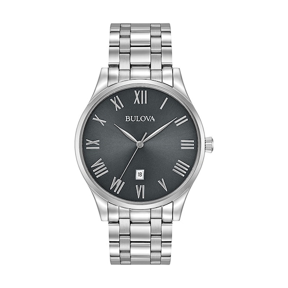 Previously Owned - Men's Bulova Classic Collection Watch with Grey Dial (Model: 96B261)