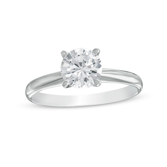 Previously Owned - 1-1/5 CT. Diamond Solitaire Engagement Ring in 14K White Gold (J/I3)