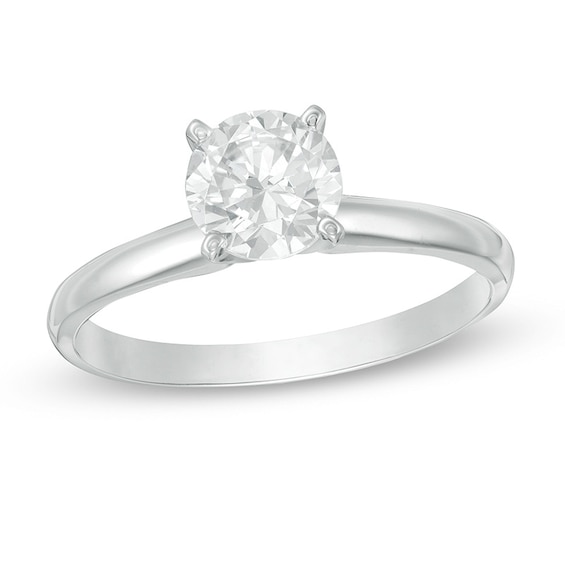 Previously Owned - 1-1/2 CT. Diamond Solitaire Engagement Ring in 14K White Gold (K/I3)