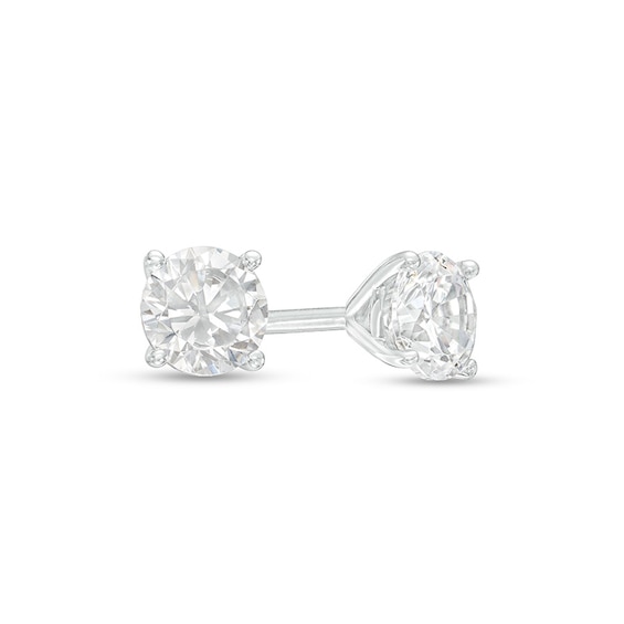 Previously Owned - 1/2 CT. T.w. Diamond Solitaire Stud Earrings in 14K White Gold (J/I3)