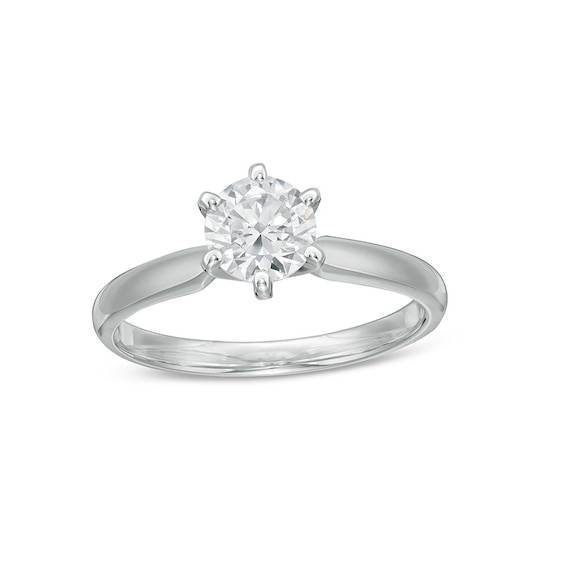 Previously Owned - 1 CT. Diamond Solitaire Engagement Ring in 14K White Gold (I/Vs2)
