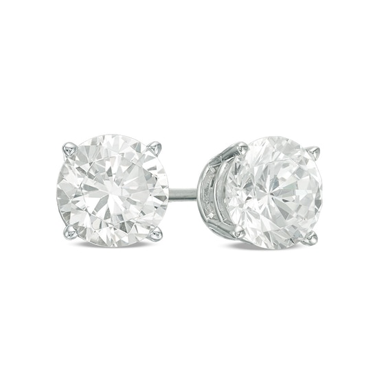 Previously Owned - 1-1/2 CT. T.w. Diamond Solitaire Stud Earrings in 14K White Gold