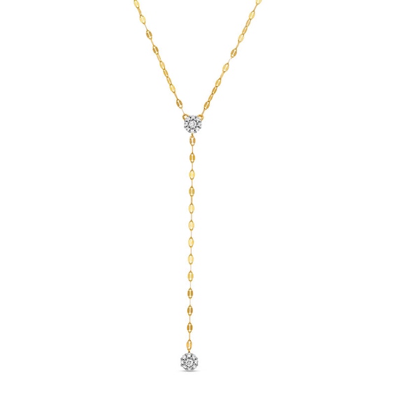 Previously Owned - 1/4 CT. T.w. Multi-Diamond "Y" Necklace in 10K Gold
