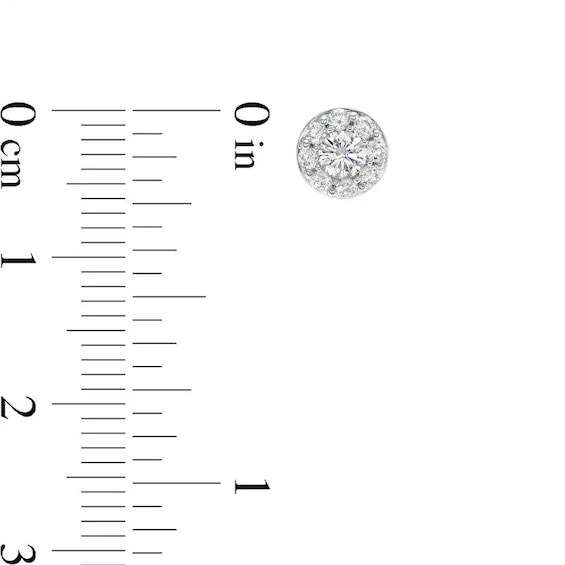 Previously Owned - 1/2 CT. T.w. Lab-Grown Multi-Diamond Stud Earrings in 14K White Gold (F/Si2)