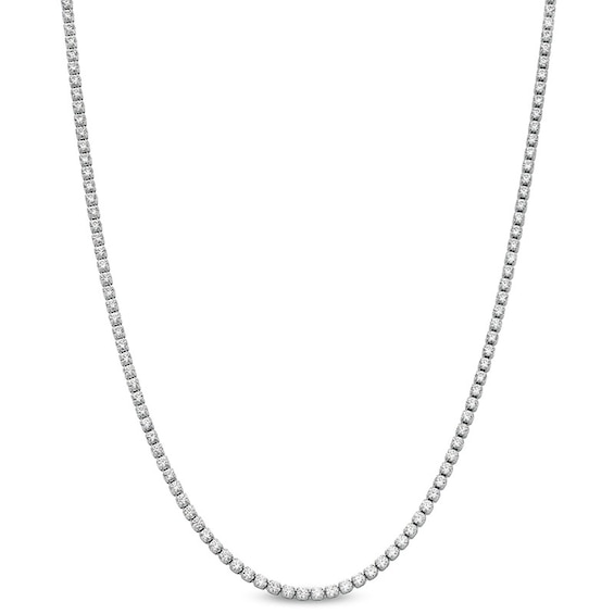 Previously Owned - 3 CT. T.w. Lab-Grown Diamond Tennis Necklace in 14K White Gold (F/Si2) - 17"
