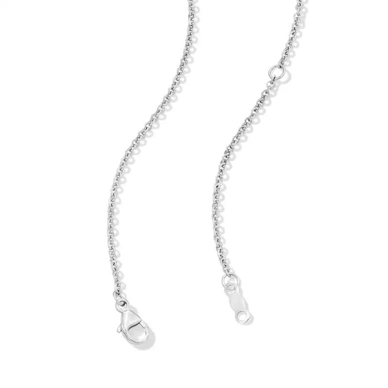 Previously Owned - 1 CT. T.w. Journey Lab-Grown Diamond Circle Necklace in 10K White Gold (F/Vs2) - 19"