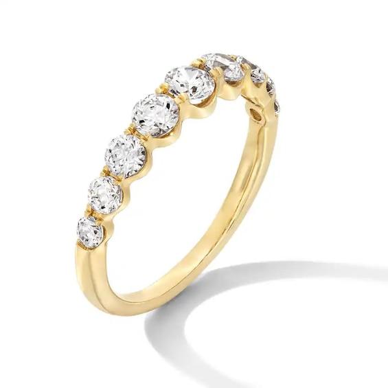 Previously Owned - 1 CT. T.w. Lab-Grown Diamond Graduated Nine Stone Band in 14K Gold (F/Vs2)