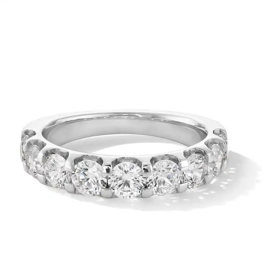 Previously Owned - 2 CT. T.w. Lab-Grown Diamond Nine Stone Anniversary Band in 14K White Gold (F/Vs2)