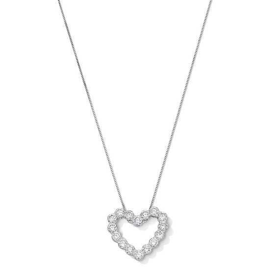 Previously Owned - 2 CT. T.w. Lab-Grown Diamond Heart Pendant in 10K White Gold (F/Vs2)