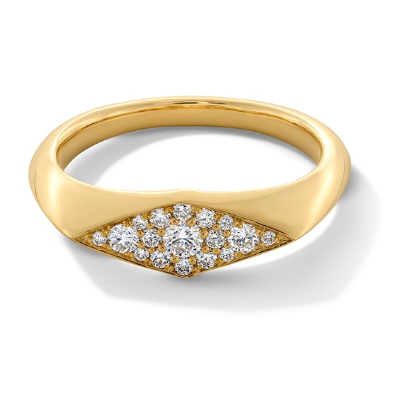 Previously Owned - 1/4 CT. T.w. Lab-Grown Multi-Diamond Geometric Ring in 10K Gold (F/Vs2)
