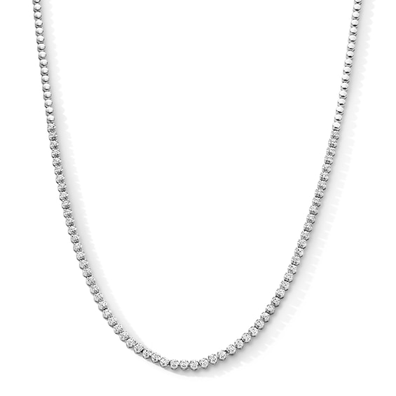 Previously Owned - 1 CT. T.w. Lab-Grown Diamond Tennis Necklace in Sterling Silver (F/Vs2)