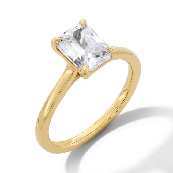 Previously Owned - 2 CT. Radiant-Cut Lab-Grown Diamond Solitaire Engagement Ring in 14K Gold (F/Vs2)