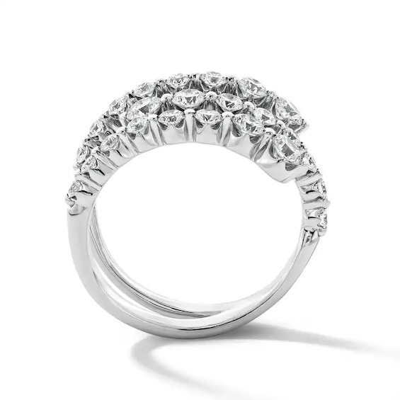 Previously Owned - 1-1/4 CT. T.w. Lab-Grown Diamond Split Bypass Ring in Sterling Silver (F/Vs2)