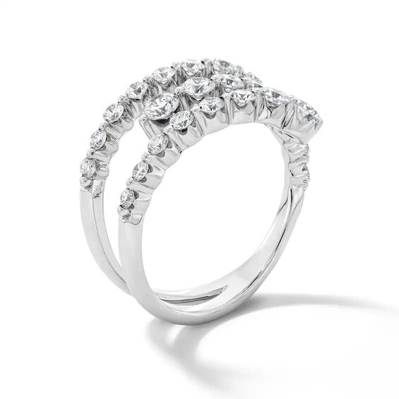 Previously Owned - 1-1/4 CT. T.w. Lab-Grown Diamond Split Bypass Ring in Sterling Silver (F/Vs2)