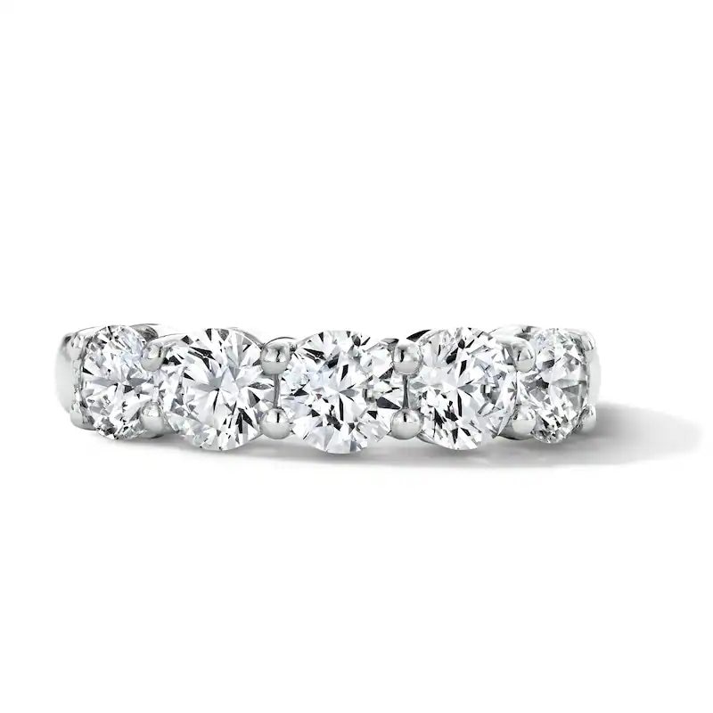 Main Image 1 of Previously Owned - 2 CT. T.W. Lab-Grown Diamond Five-Stone Anniversary Band in 10K White Gold (F/VS2)