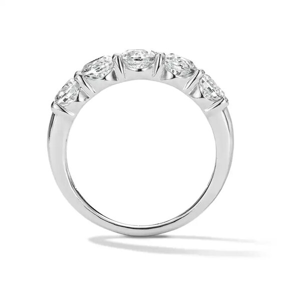 Previously Owned - 2 CT. T.w. Lab-Grown Diamond Five-Stone Anniversary Band in 10K White Gold (F/Vs2)