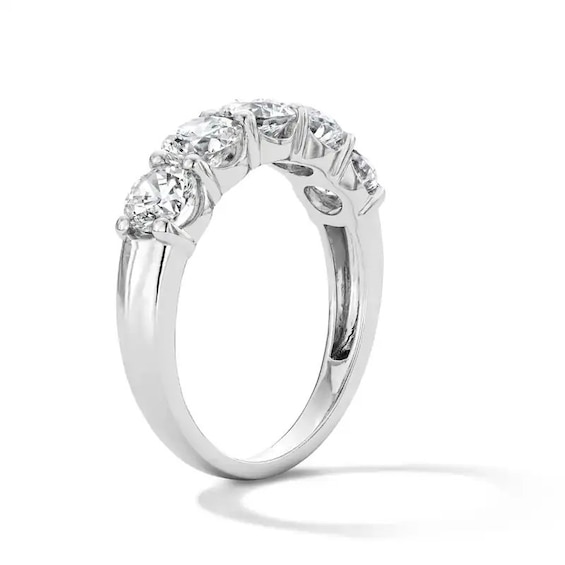 Previously Owned - 2 CT. T.w. Lab-Grown Diamond Five-Stone Anniversary Band in 10K White Gold (F/Vs2)