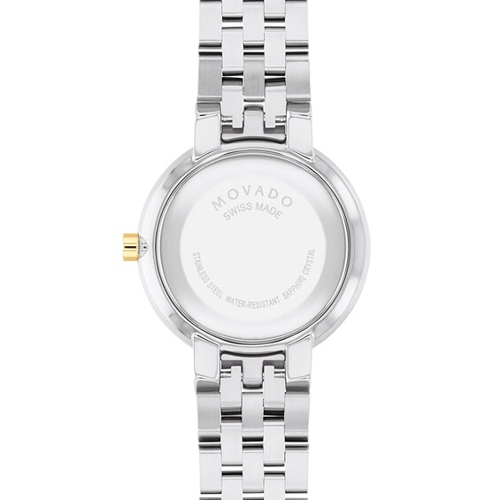 Previously Owned - Ladies' Movado Museum® Classic Two-Tone PVD Watch with Mother-of-Pearl Dial (Model: 0607812)