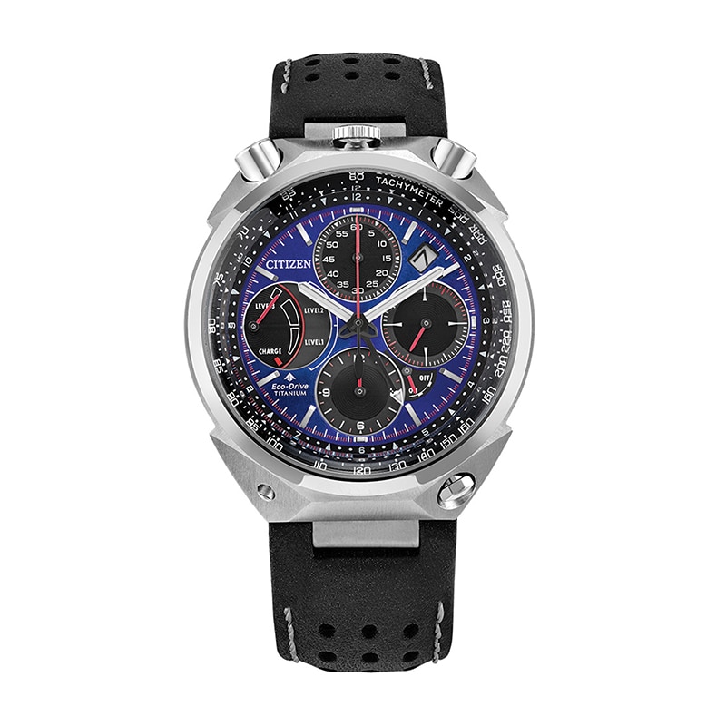 Main Image 1 of Previously Owned - Citizen Promaster Land Tsuno Chrono Super Titanium™ Strap Watch with Blue Dial (Model: AV0088-01L)