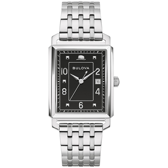 Previously Owned - Bulova Frank Sinatra 'The Very Thought of You' Watch with Rectangular Black Dial (Model: 96B461)