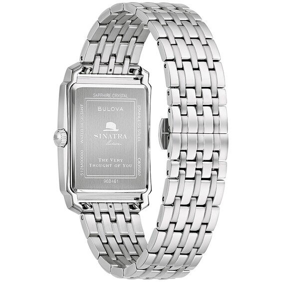 Previously Owned - Bulova Frank Sinatra 'The Very Thought of You' Watch with Rectangular Black Dial (Model: 96B461)