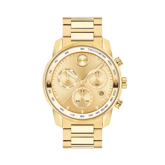 Previously Owned - Men's Movado Bold® Verso Gold-Tone IP Chronograph Watch with Gold-Tone Dial (Model: 3600741)