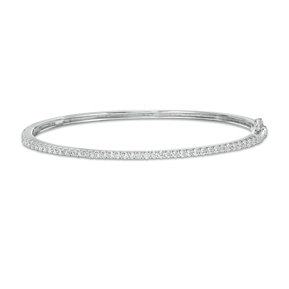 Previously Owned - 1 CT. T.W. Lab-Grown Diamond Bangle in 14K White Gold (F/SI2)