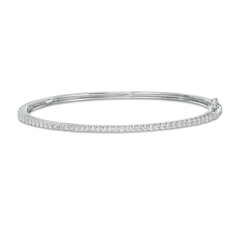 Main Image 1 of Previously Owned - 1 CT. T.W. Lab-Grown Diamond Bangle in 14K White Gold (F/SI2)
