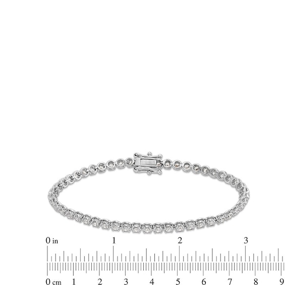Previously Owned - 3 CT. T.w. Lab-Grown Diamond Tennis Bracelet in 10K White Gold (F/Si2) - 7.25"