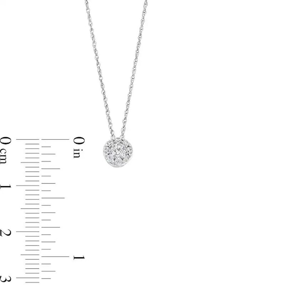 Previously Owned - 1/4 CT. T.w. Lab-Grown Multi-Diamond Pendant in 14K White Gold (F/Si2)